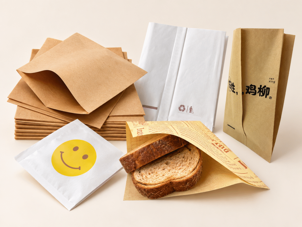 product page heat sealed paper bags
