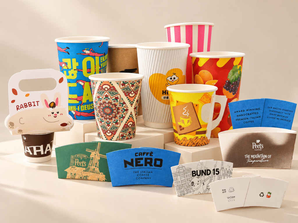 product page paper cups & sleeves